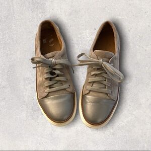 𝅺: : Caslon Suede Metallic & Grey Sneakers : :​